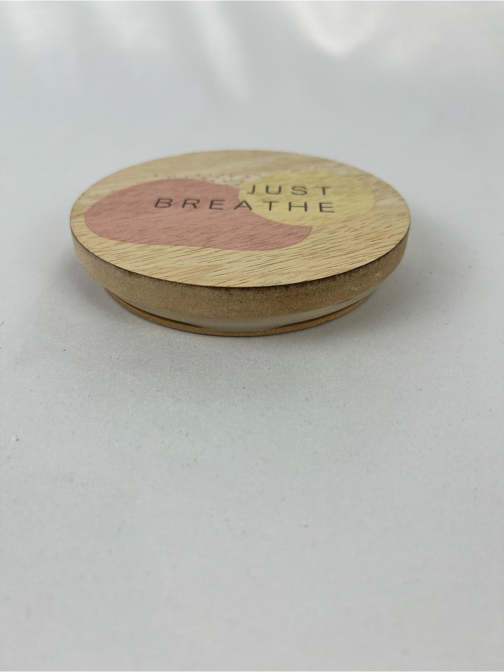 Sand + Fog Sand + Paws 2 Wick 12oz Candle Replacement Wood Lid “Just Breathe” - Picture 5 of 7
